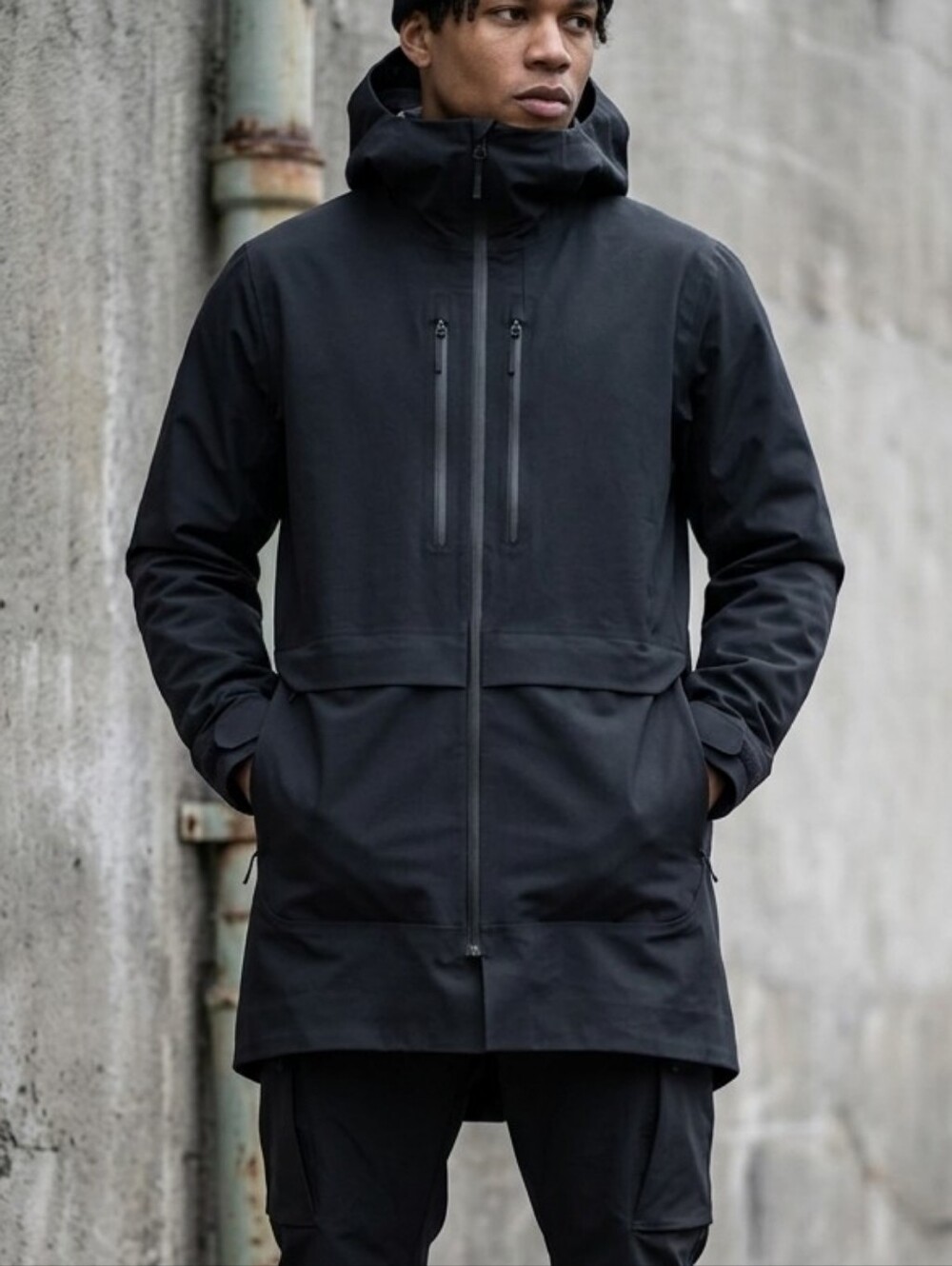 Specialized 3L Hooded Shell Parka Black Men's Size S Waterproof Rain Coat